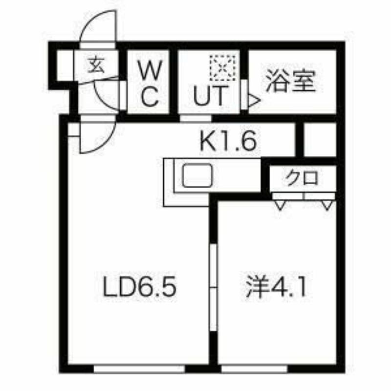 パークヒルズ(1LDK/2階)の間取り写真