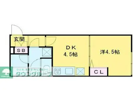 J-ARC吉祥寺(1DK/2階)の間取り写真