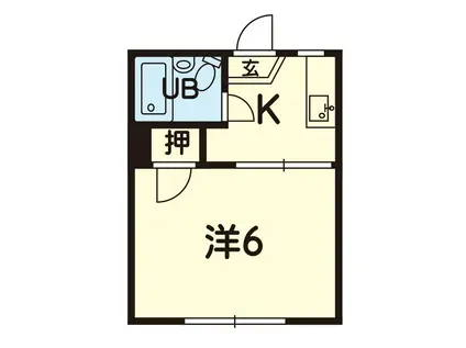 ハイツ清香(1K/3階)の間取り写真