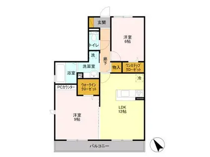 エスポワールソレーユ(2LDK/3階)の間取り写真