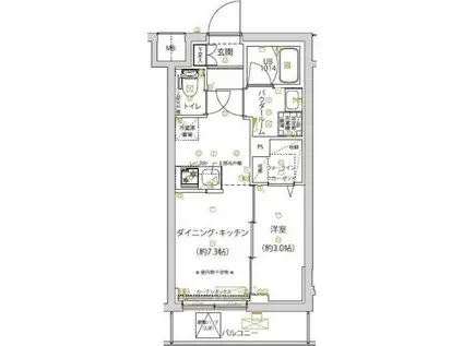 SPコート千川(1DK/1階)の間取り写真