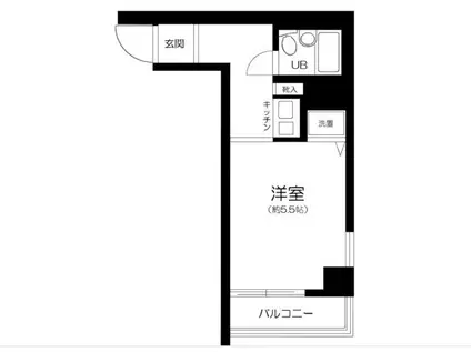 グリーンプラザ西日暮里(ワンルーム/2階)の間取り写真