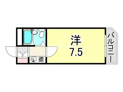 ブリージェ武庫川(1K/9階)の間取り写真