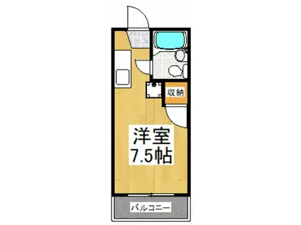 サンシャインコート(ワンルーム/1階)の間取り写真