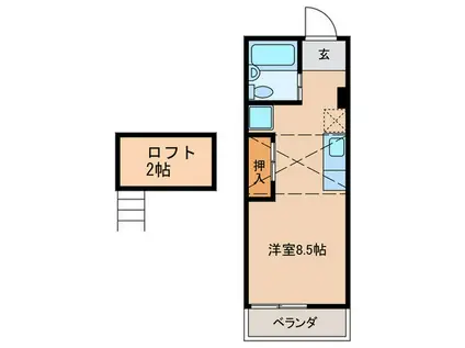 ルピナス パルビラ(ワンルーム/4階)の間取り写真