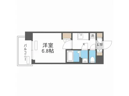 レシオス大阪城北詰(1K/4階)の間取り写真