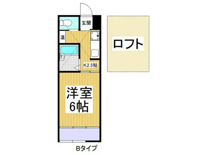 コートハウスおきた(1K/1階)の間取り写真