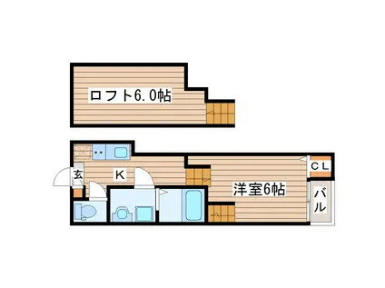 クラインコート(1K/2階)の間取り写真