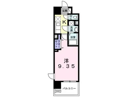 フィオーレ三の丸(1K/3階)の間取り写真