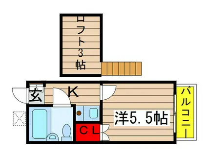 サンパレス大和田7番館(1K/2階)の間取り写真