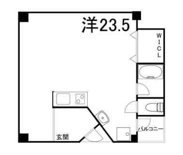 ツムギビル(ワンルーム/4階)の間取り写真