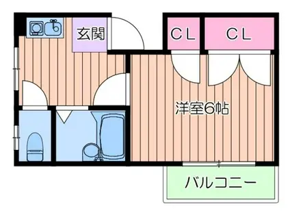 サンハイツ藤(1K/3階)の間取り写真