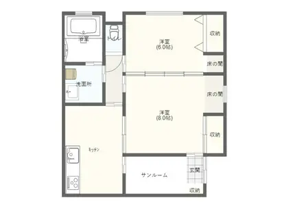 マラネロ(2DK/1階)の間取り写真