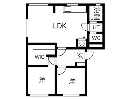 ファミール・石川 A(2LDK/1階)の間取り写真