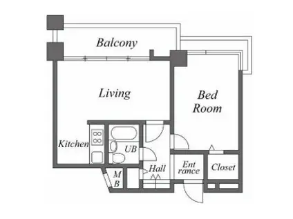 ホメストイーストヒルズ(1LDK/2階)の間取り写真