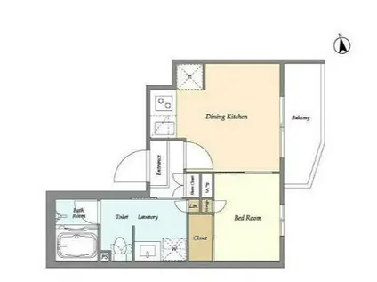 ベルファース三軒茶屋(1DK/2階)の間取り写真