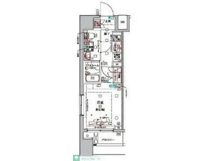 ラクラス横浜(1K/6階)の間取り写真