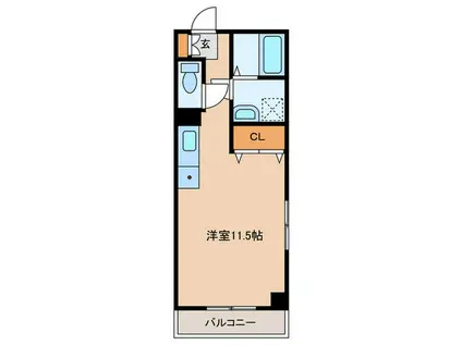 レジデンスFUKU(ワンルーム/4階)の間取り写真