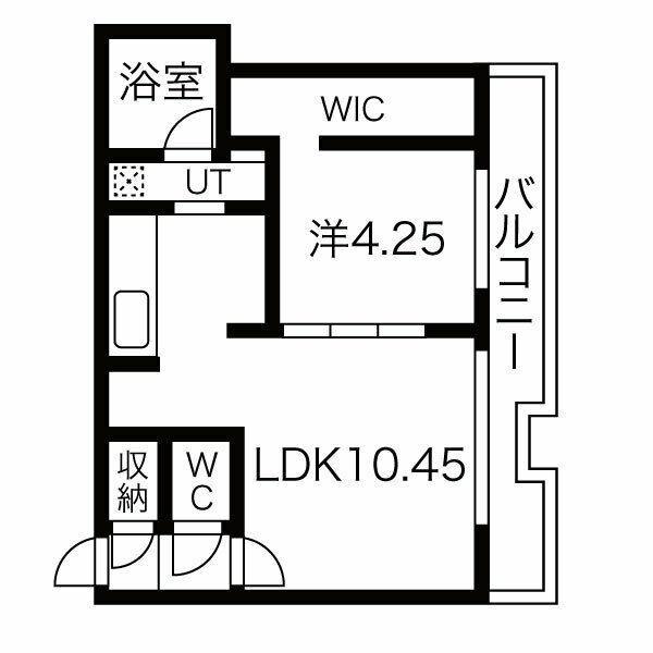 ラ・シュエットII(1LDK/3階)の間取り写真