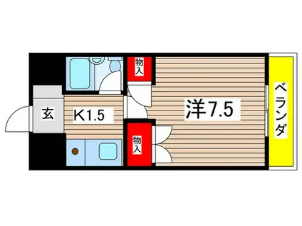 タマキビルパ-ト2(1K/3階)の間取り写真