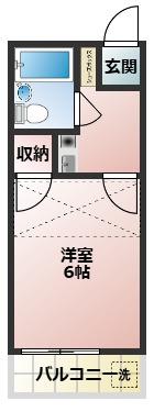 サニースポット(1K/1階)の間取り写真