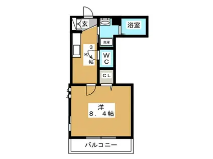ファースト ドリーム カワマサ(1K/3階)の間取り写真