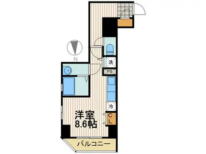 フィルモアワン(ワンルーム/4階)の間取り写真