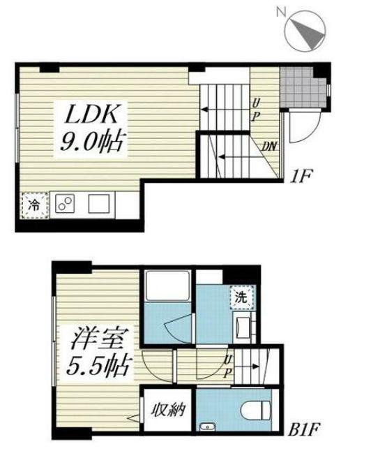 サリースマイル参番館(1LDK/1階)の間取り写真