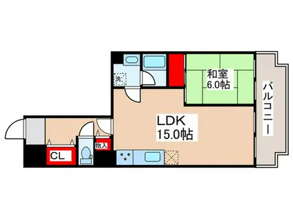 マンハイムグラン石切II期(1LDK/13階)の間取り写真