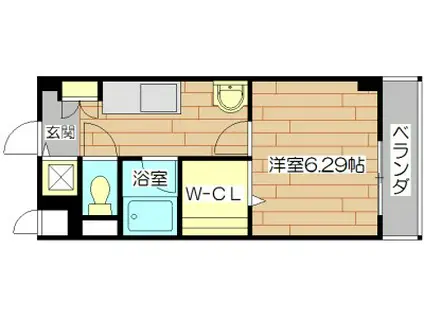 アプライズ(1K/1階)の間取り写真