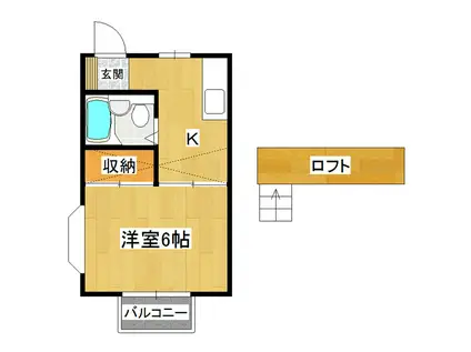 グリーンハイツ(1K/1階)の間取り写真