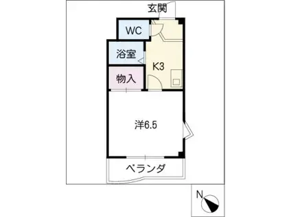 ルミナリエ本山(1K/3階)の間取り写真