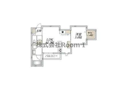 大阪市東淀川区上新庄2丁目ヘー(1LDK/2階)の間取り写真