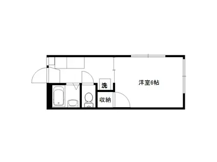 エーデルハイム(1K/1階)の間取り写真