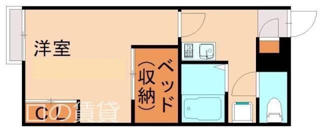 レオパレスみなみ(1K/2階)の間取り写真