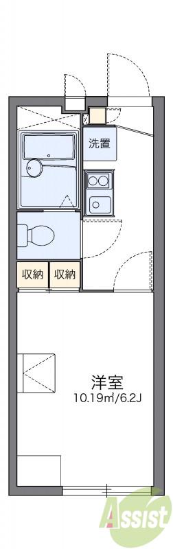 レオパレス虹の架け橋(1K/2階)の間取り写真
