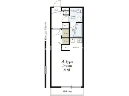 リブリ・スカイIII学生・社会人にオススメ初期費用分(ワンルーム/1階)の間取り写真