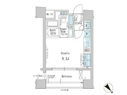 パークアクシス茅場町(ワンルーム/5階)の間取り写真