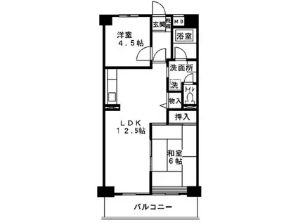 メゾン武蔵関(2LDK/3階)の間取り写真