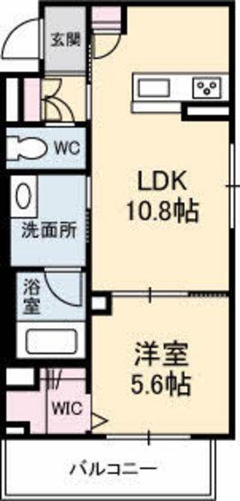 アブニールS(1LDK/2階)の間取り写真