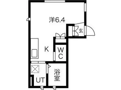 コート鳩ケ谷本町(1K/1階)の間取り写真