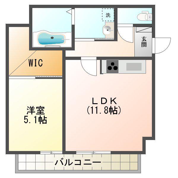 アトリエール堺新町(1LDK/8階)の間取り写真