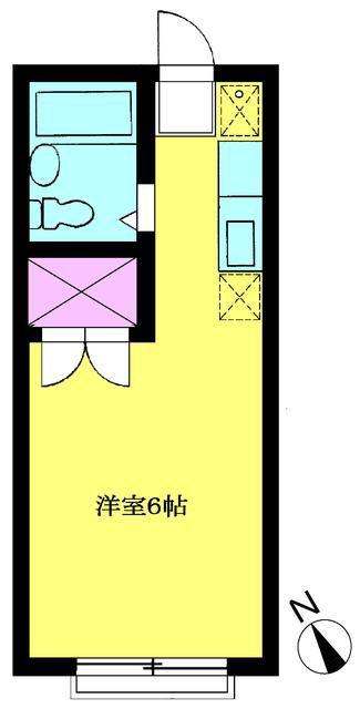 エステートピアモアレ(ワンルーム/1階)の間取り写真