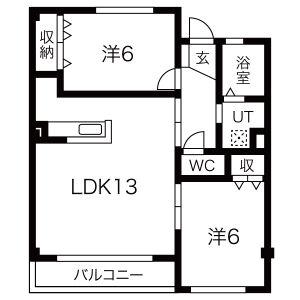 アルテール・カーサ(2LDK/3階)の間取り写真