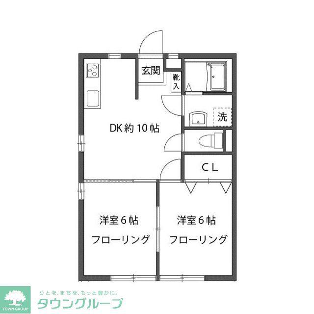 ジョワ・ド・ヴィーヴルA(2DK/1階)の間取り写真