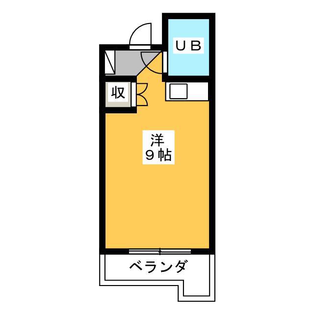 フルカワ第2ビル(ワンルーム/4階)の間取り写真