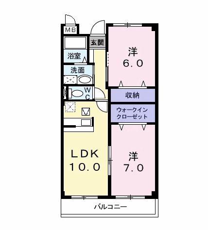 シエロ・モンターニャ(2LDK/1階)の間取り写真
