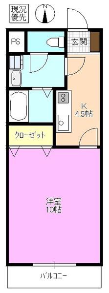 リベラALPS(1K/3階)の間取り写真