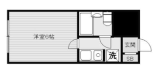 ライオンズマンション西新小岩(1K/1階)の間取り写真