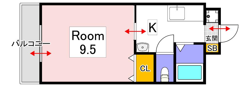 TOUENBLDG(1K/7階)の間取り写真